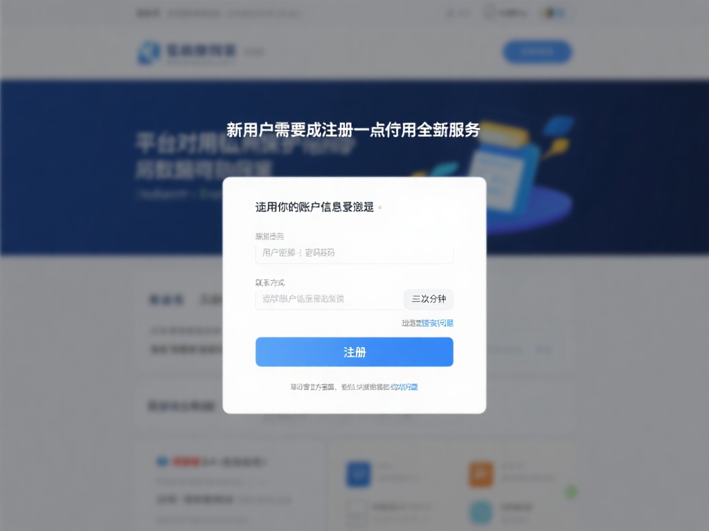 进入官网后，新用户需要完成注册才能享受完整服务。点